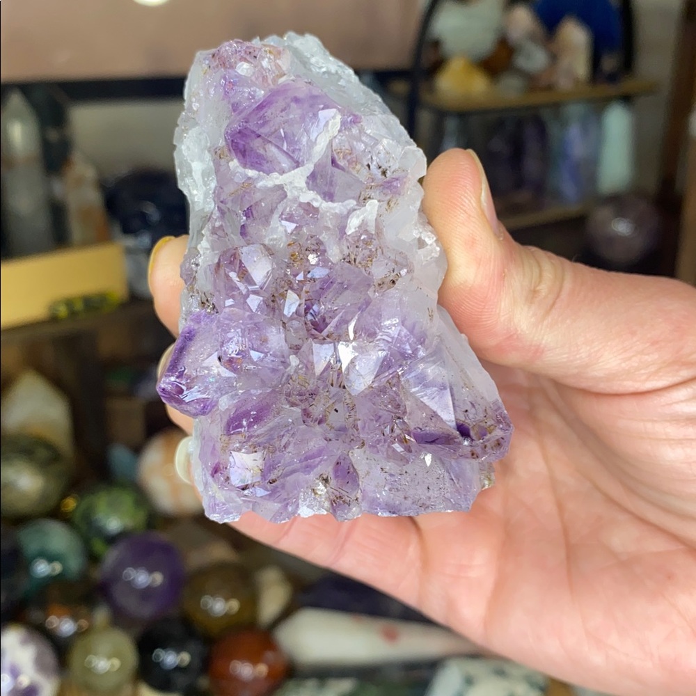 High-Saturation Grape Jelly Amethyst Geode w/ Natural Mineral Inclusions